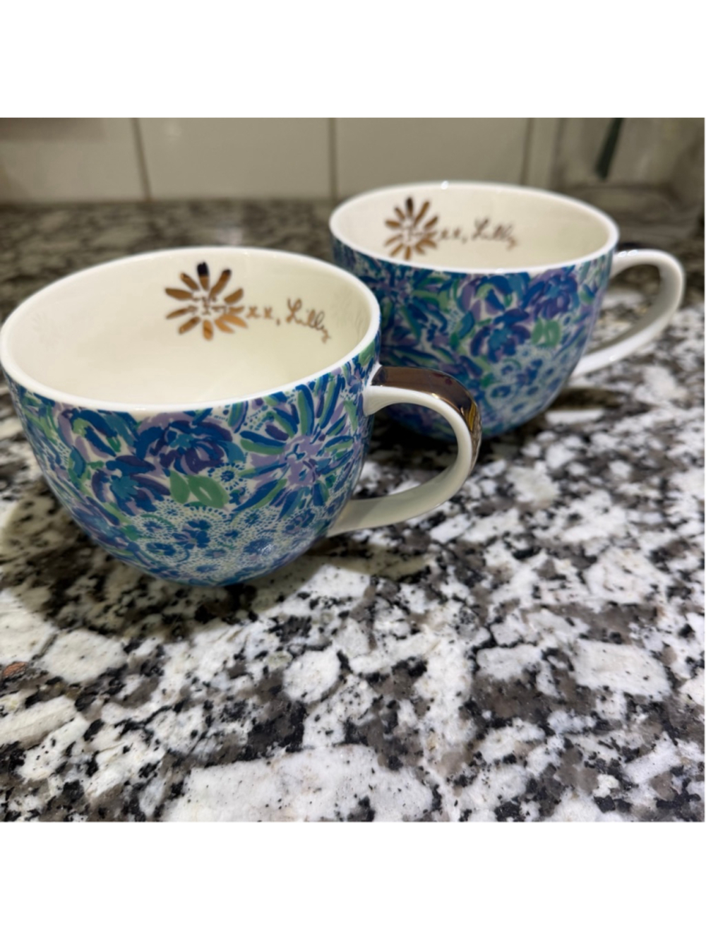 Lilly Pulitzer Floral Ceramic Coffee Mug Tea Cup